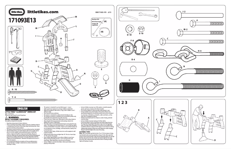 Page n°1 - Manuel utilisateur Little Tikes Clubhouse Swing Set