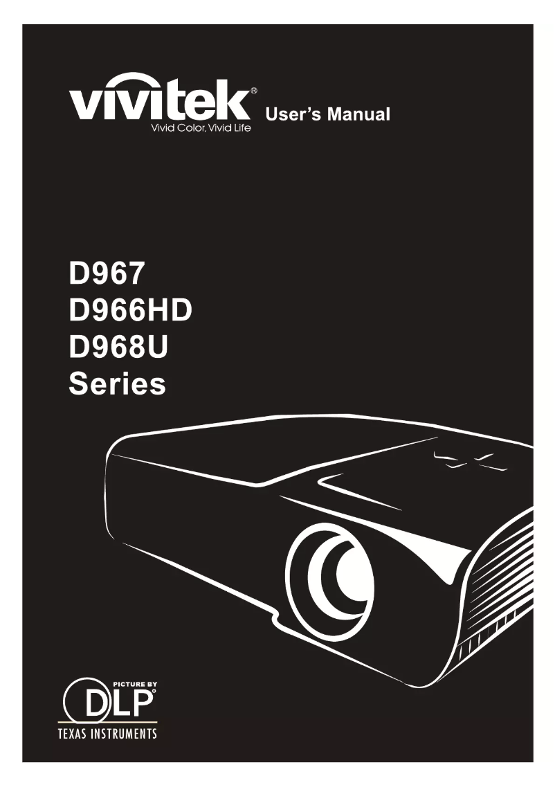 Image de la première page du manuel de l'appareil D968U-WT