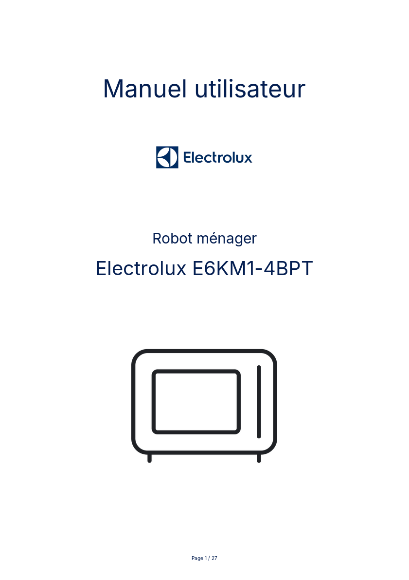 Image de la première page du manuel de l'appareil E6KM1-4BPT