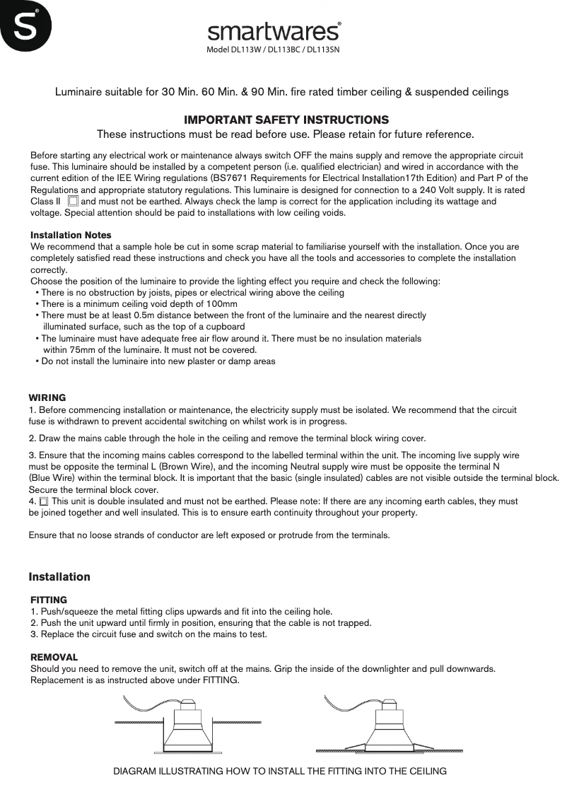 Page 1 de la notice Manuel utilisateur Smartwares 20.002.30