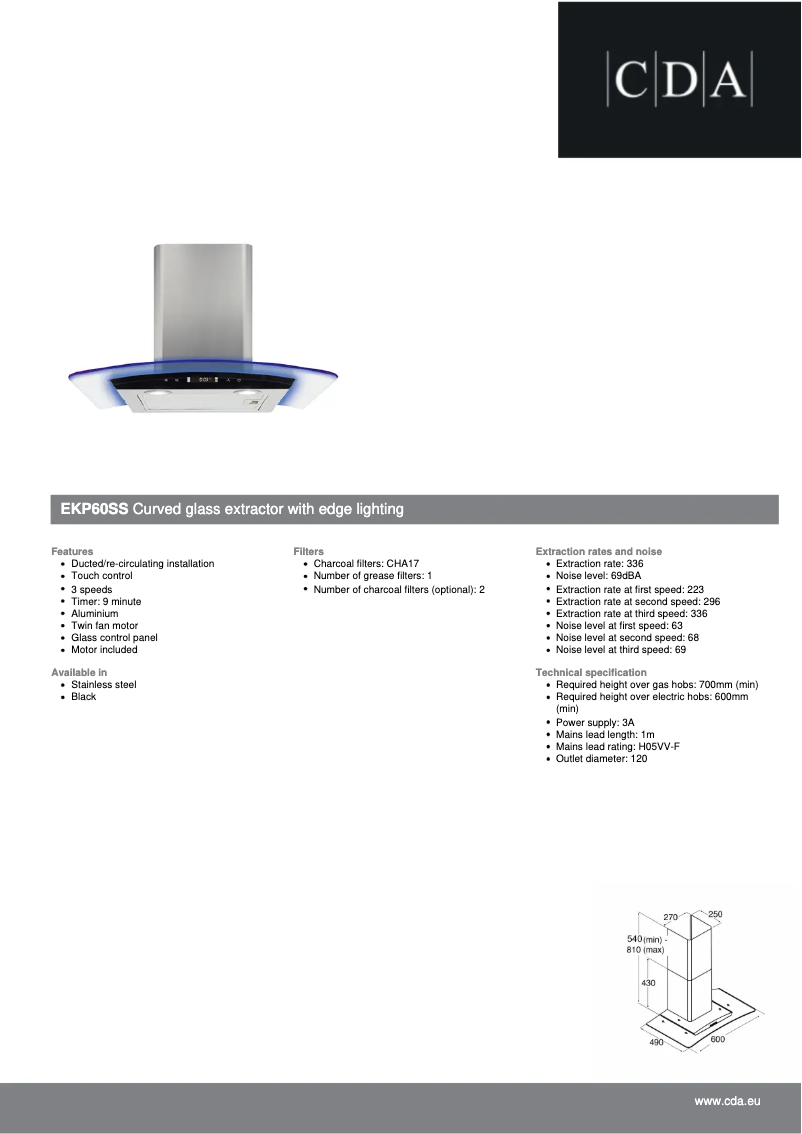 Image de la première page du manuel de l'appareil EKP60SS