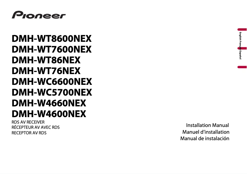 Page n°1 - Guide d'installation Pioneer DMH-W4660NEX