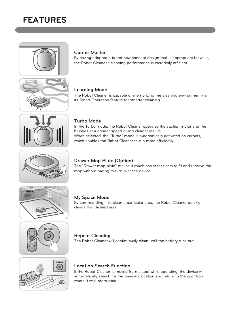 Page n°1 - Manuel utilisateur LG HOM-BOT VR64607LV