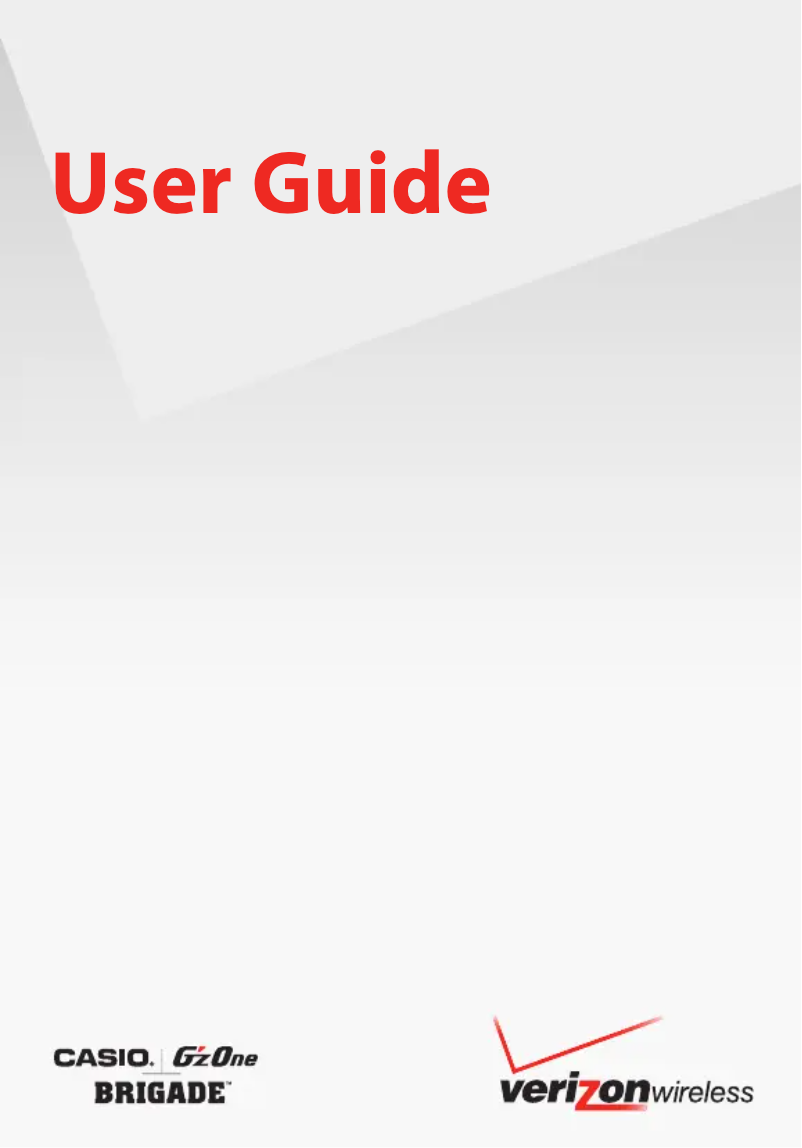 Image de la première page du manuel de l'appareil GzOne Brigade