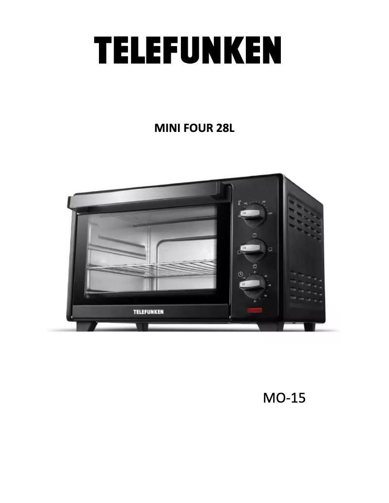 Page 1 de la notice Manuel utilisateur Telefunken MO-15