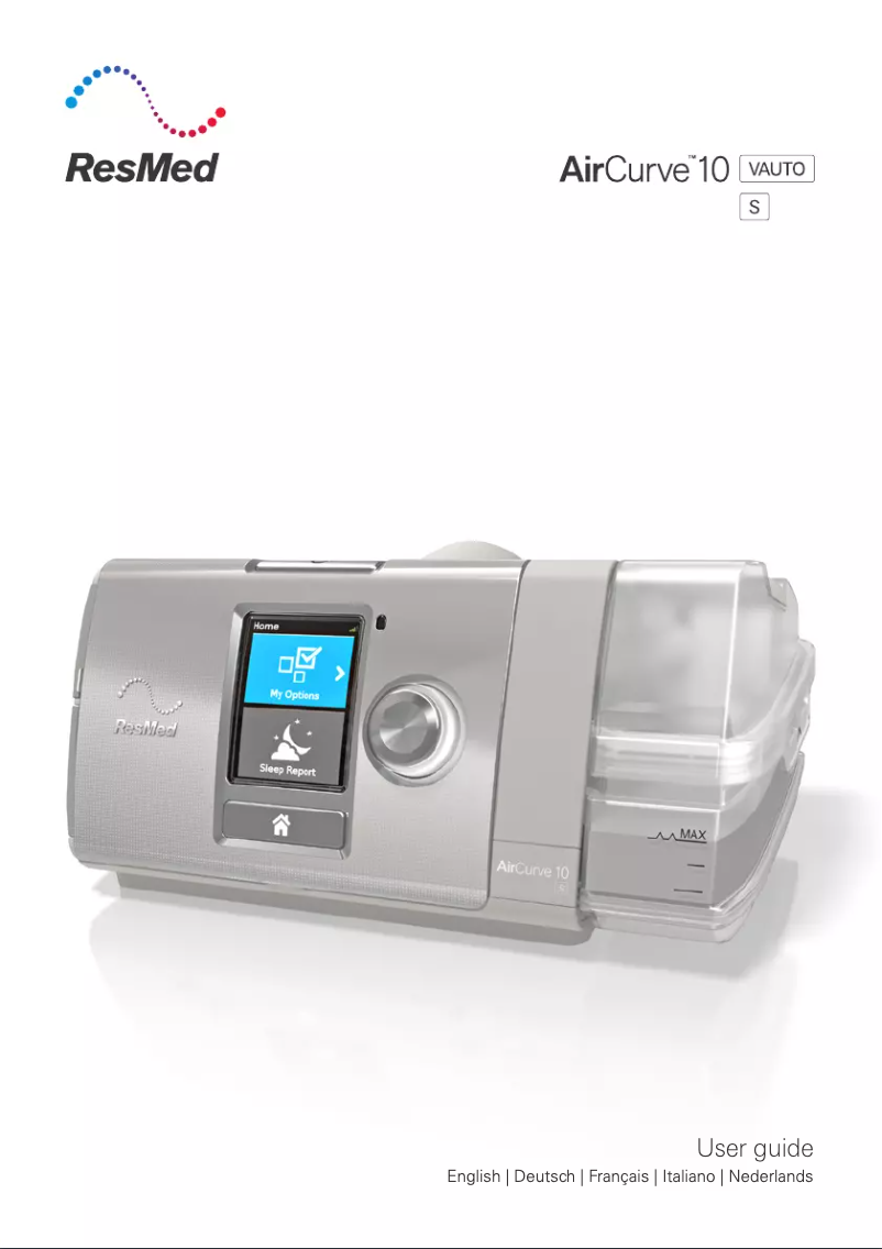 Image de la première page du manuel de l'appareil AirCurve 10 VAuto