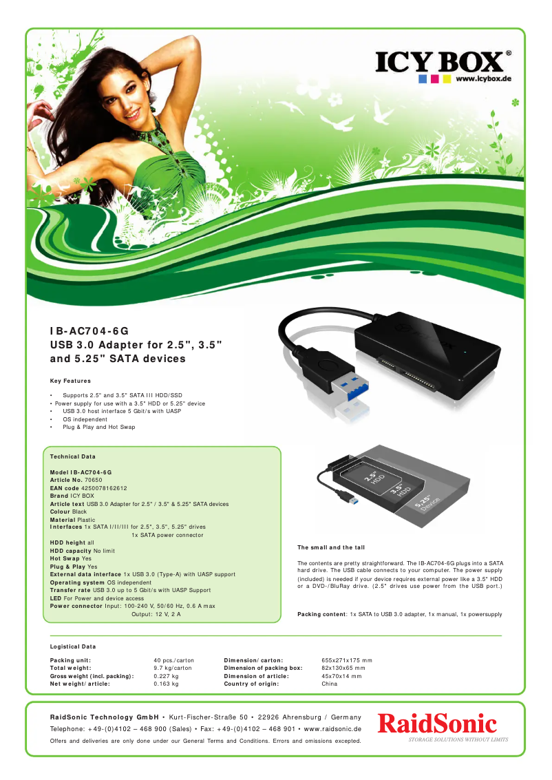 Image de la première page du manuel de l'appareil IB-AC704-6G