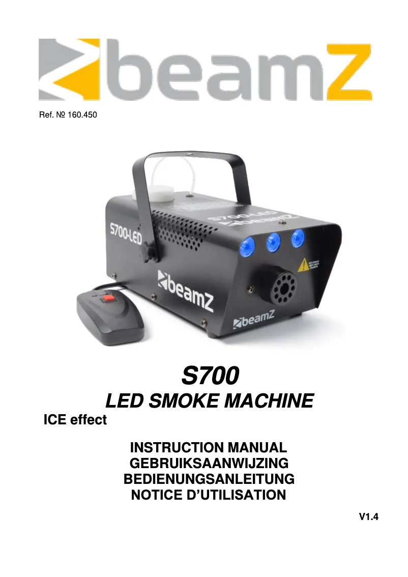 Page 1 de la notice Manuel utilisateur BeamZ S700-LED