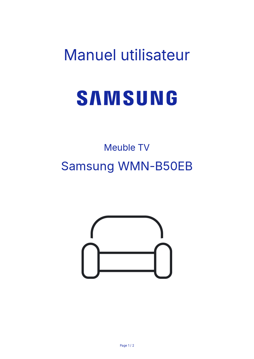 Page n°1 - Manuel utilisateur Samsung WMN-B50EB