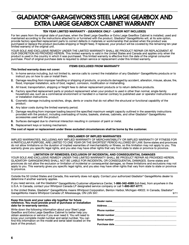 Page 1 de la notice Mode d'emploi Gladiator GAJG48KDYG