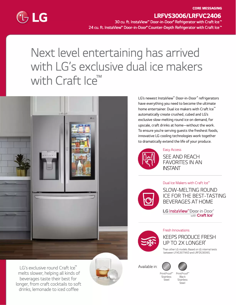 Image de la première page du manuel de l'appareil LRFVC2406M