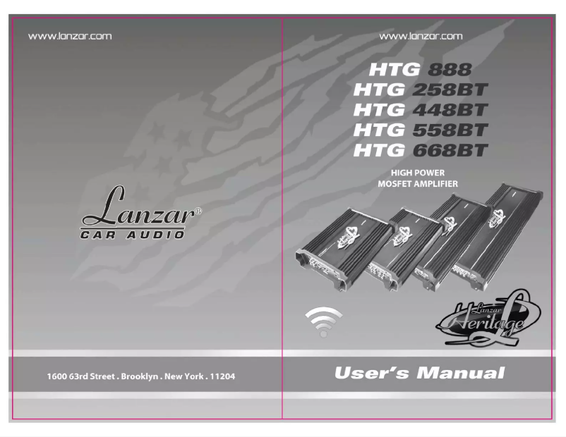 Page 1 de la notice Manuel utilisateur Lanzar HTG888