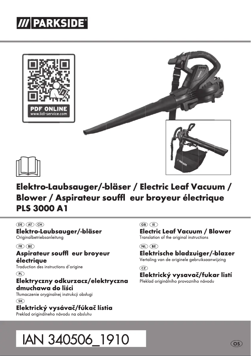 Page n°1 - Manuel utilisateur Parkside PLS 3000 A1