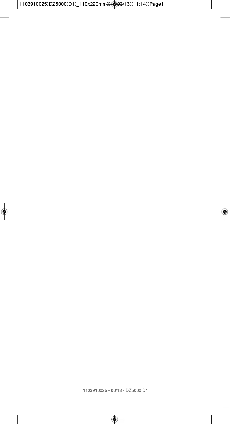 Page 1 de la notice Manuel utilisateur Rowenta Focus DZ5100