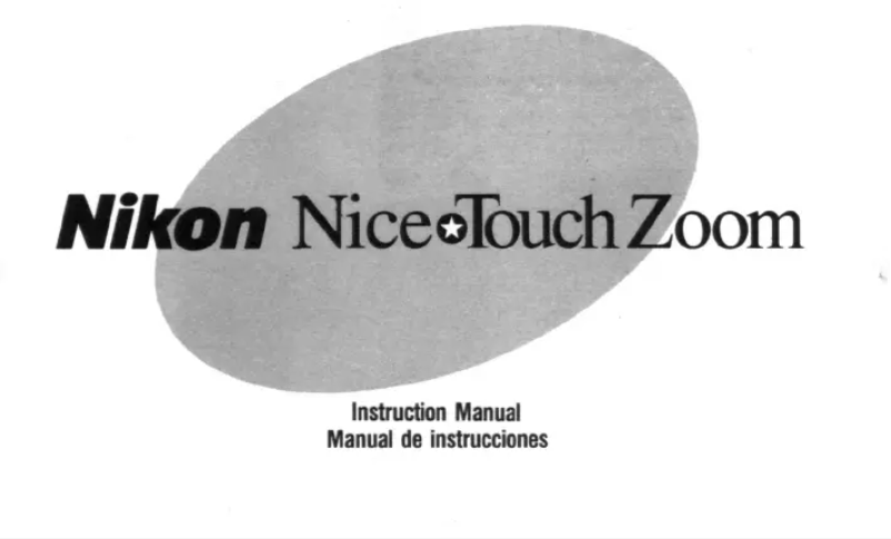 Page n°1 - Manuel utilisateur Nikon Nice Touch Zoom
