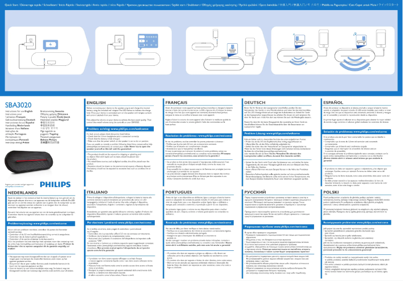Page 1 de la notice Mode d'emploi Philips SBA3020