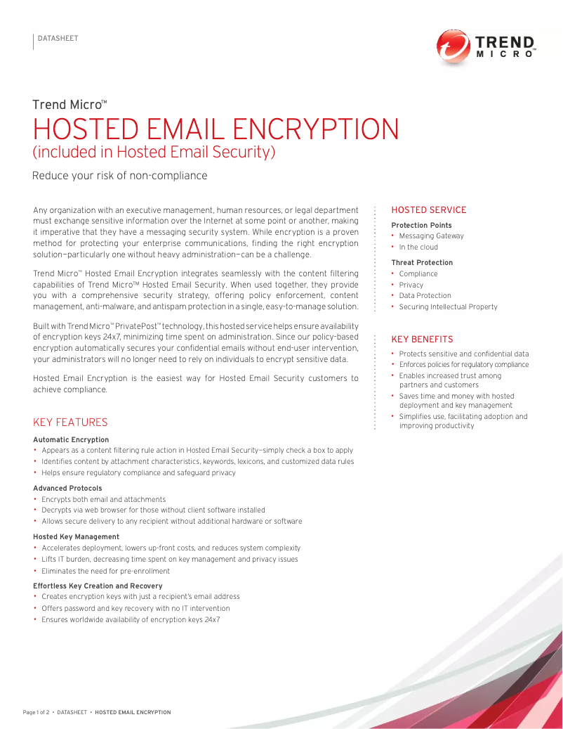 Página 1 del manual Manual de usuario Trend Micro Hosted Email Encryption