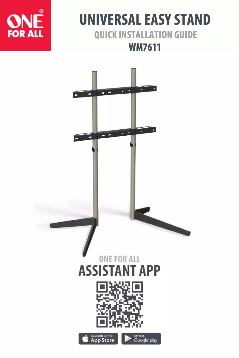 Page 1 de la notice Manuel utilisateur One for all WM 7611