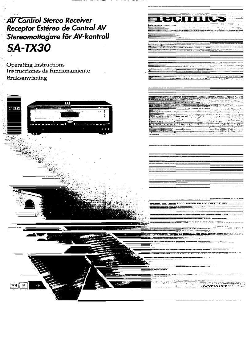 Image de la première page du manuel de l'appareil SA-TX30