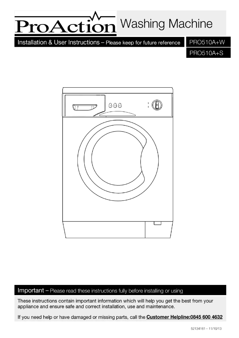 Image de la première page du manuel de l'appareil PRO510A+S