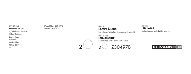 Image de la première page du manuel de l'appareil Z28105