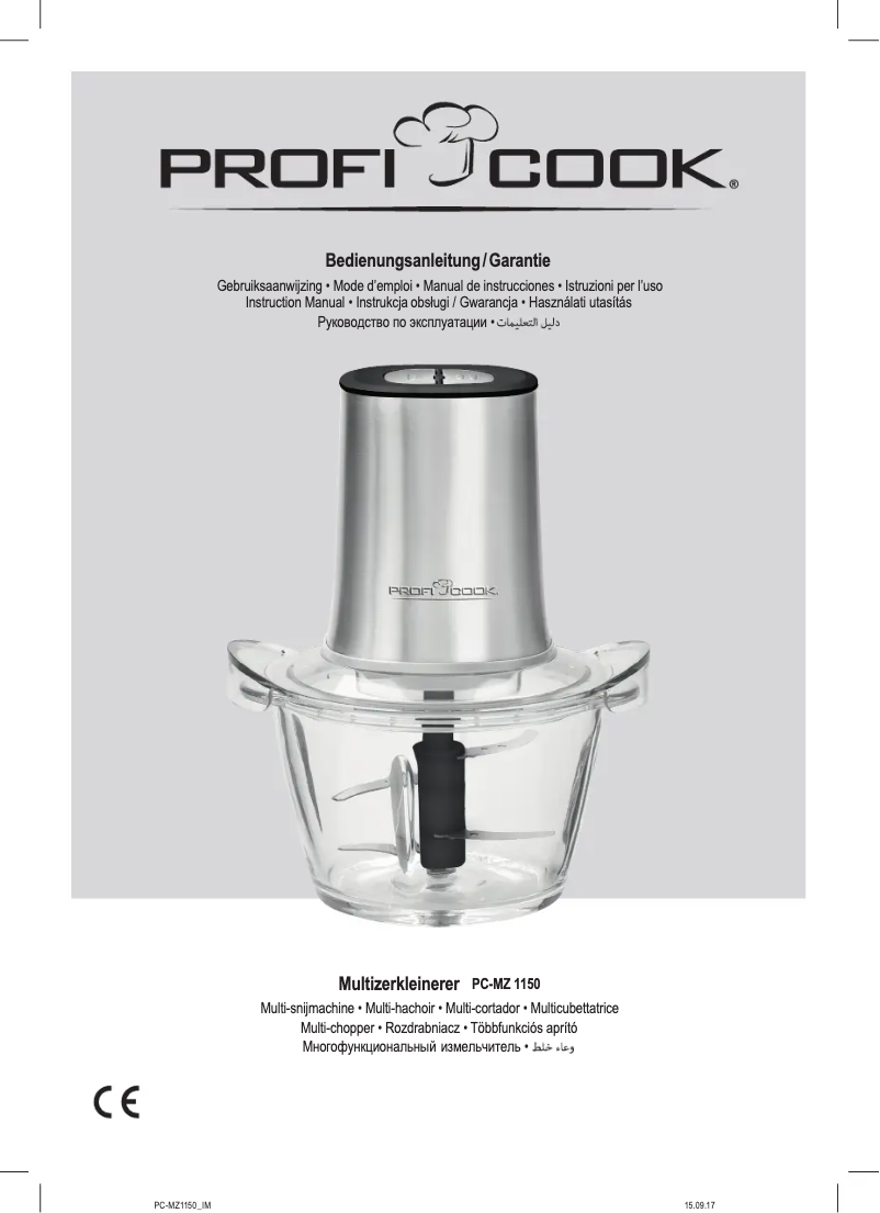 Page n°1 - Manuel utilisateur ProfiCook PC-MZ 1150