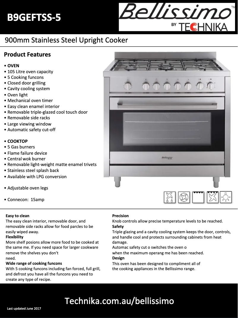 Imagen de la primera página del manual del dispositivo B9GEFTSS-5