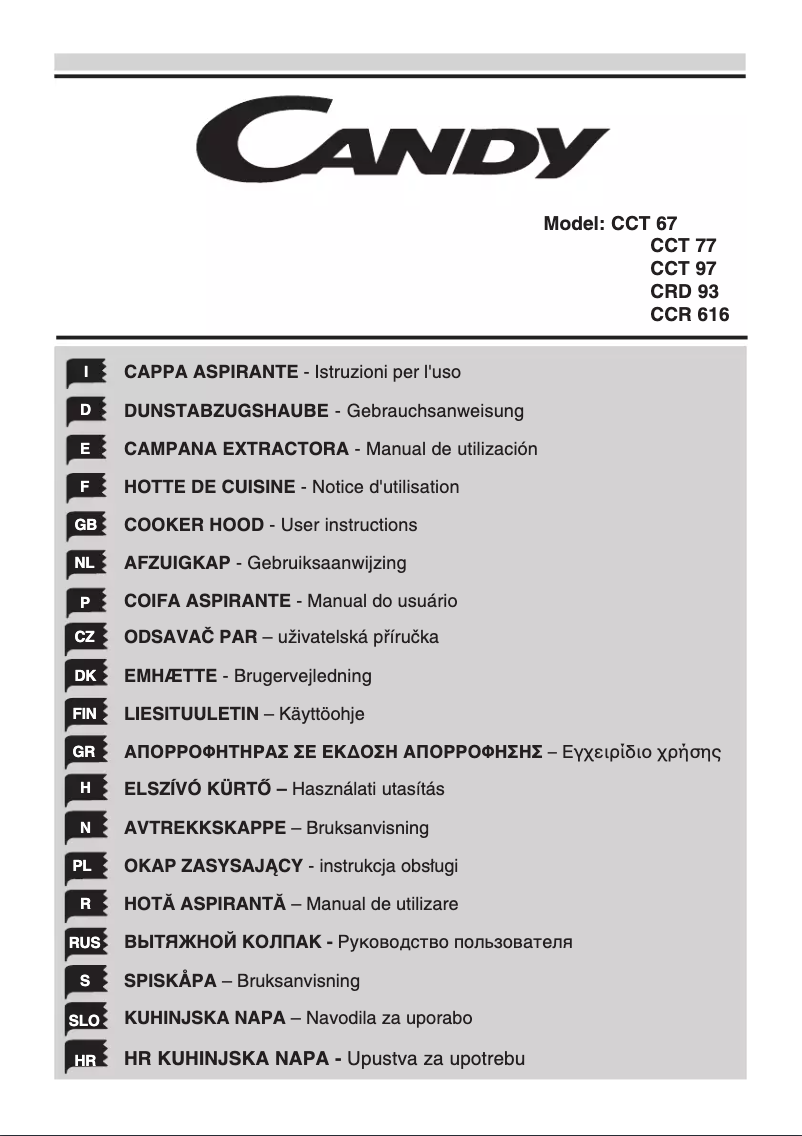 Image de la première page du manuel de l'appareil CCR 616X