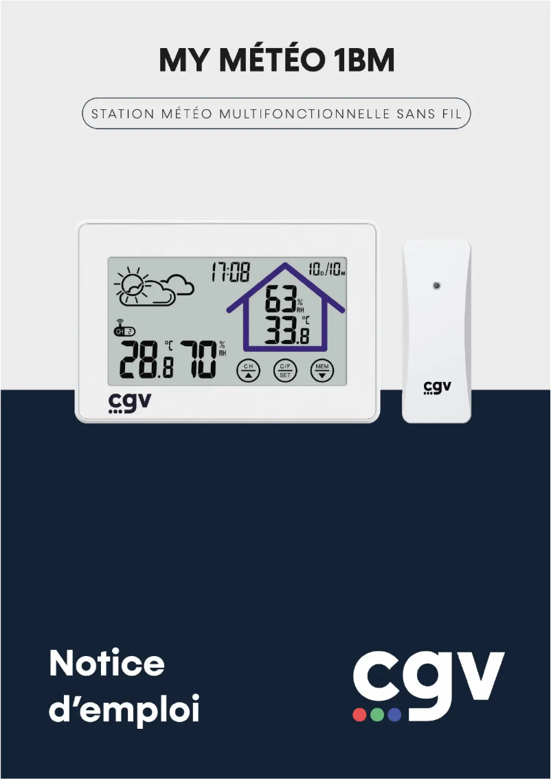 Page 1 de la notice Manuel utilisateur CGV My Météo 1BM