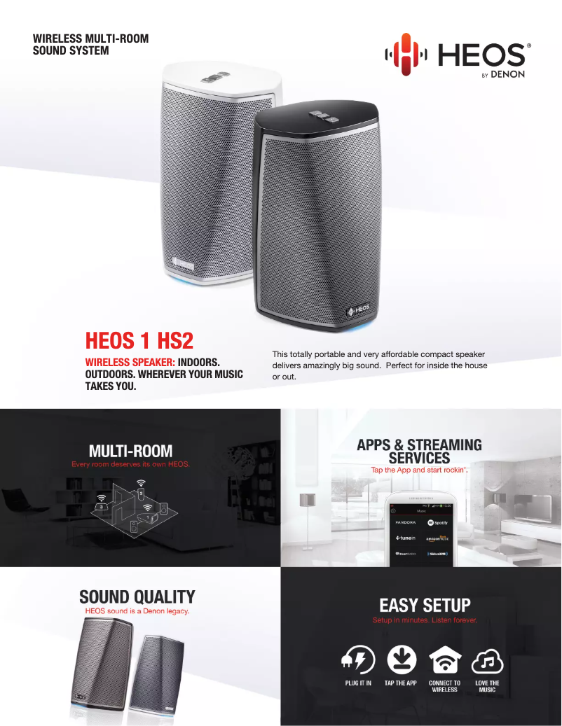 Page n°1 - Fiche technique Denon HEOS 1 HS2