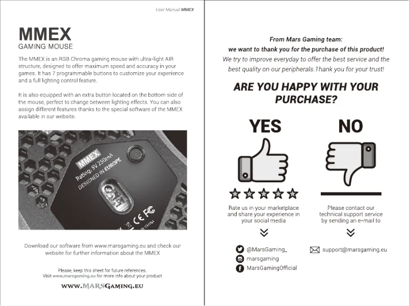 Image de la première page du manuel de l'appareil MMEX