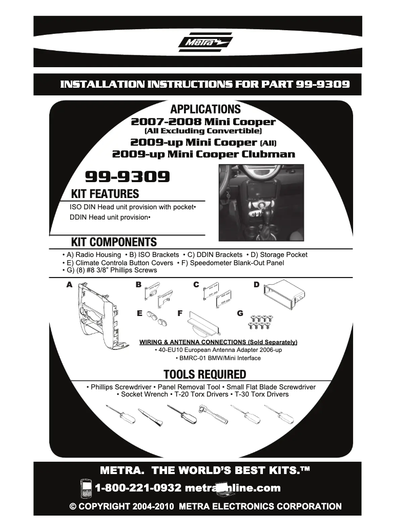 Image de la première page du manuel de l'appareil 99-9309