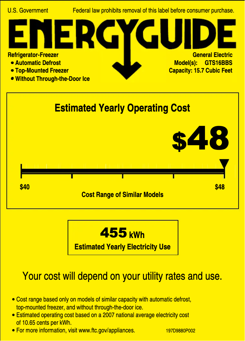 Image de la première page du manuel de l'appareil GTS16BBSRWW