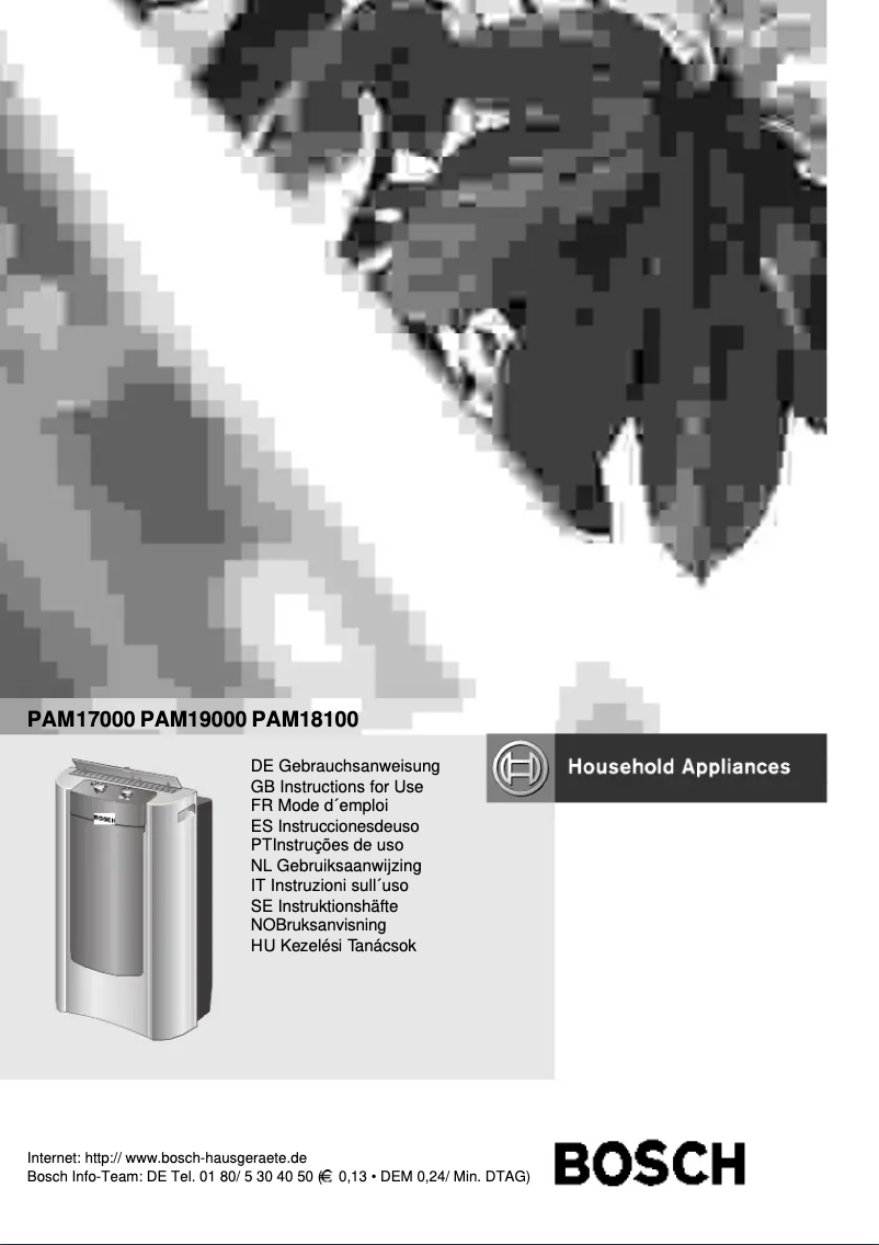 Page 1 de la notice Manuel utilisateur Bosch PAM18100