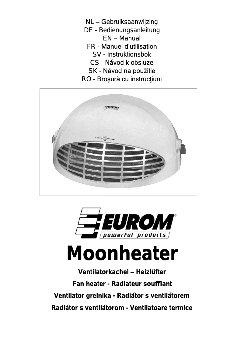 Page n°1 - Manuel utilisateur Eurom Moonheater