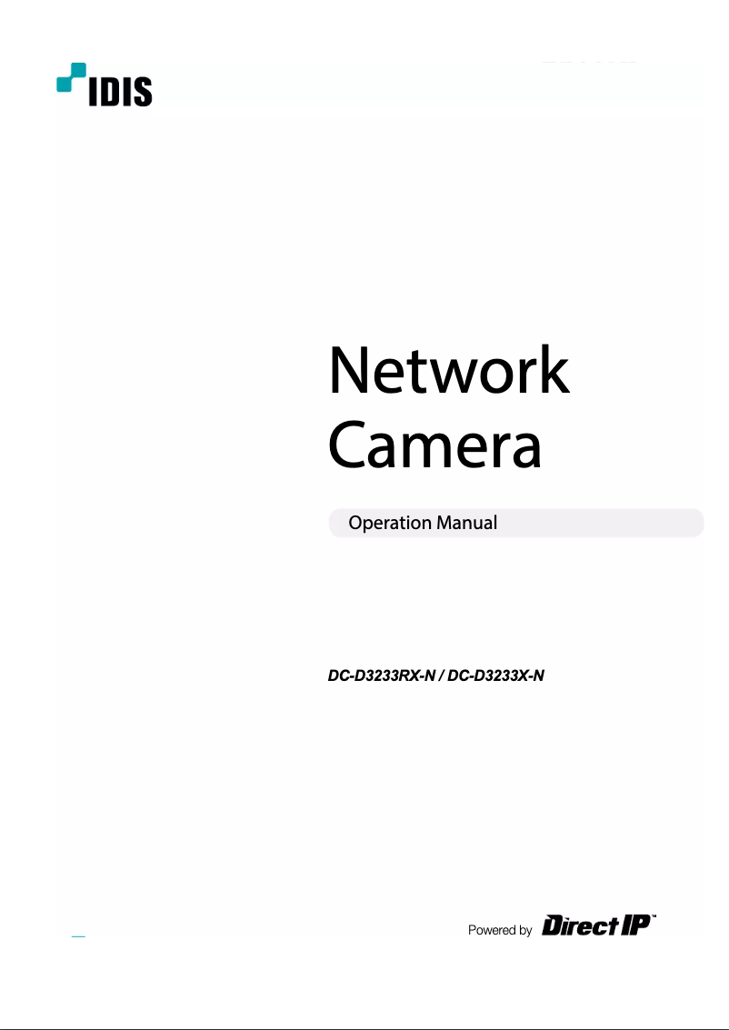 Image de la première page du manuel de l'appareil DC-D3233RX-N