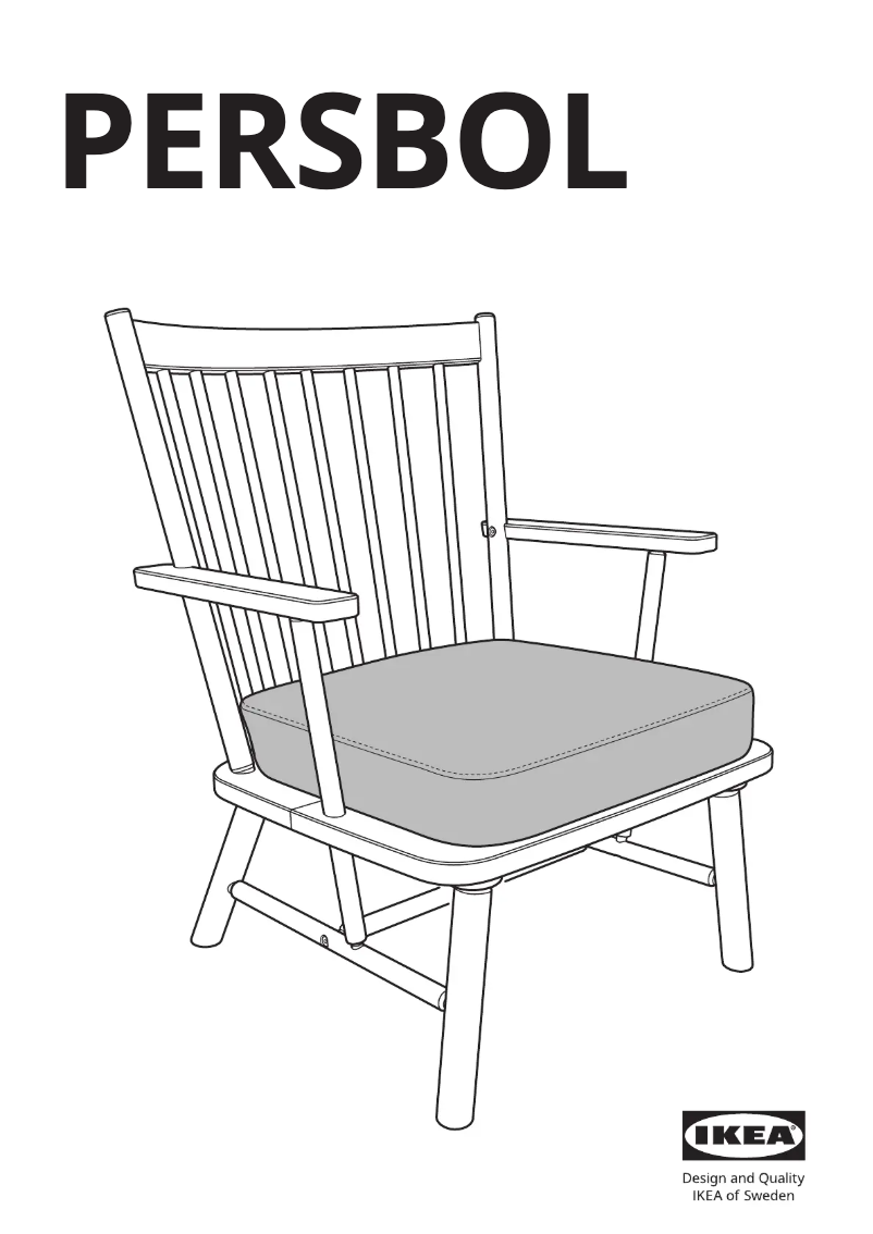 Page 1 de la notice Manuel utilisateur Ikea PERSBOL 705.259.19