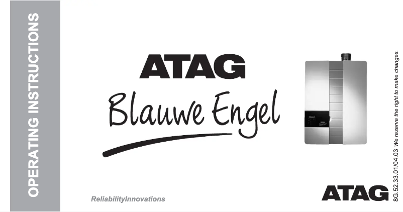 Image de la première page du manuel de l'appareil Blauwe Engel II 8A52200X