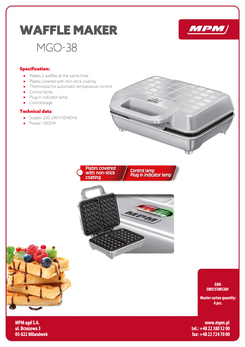 Image de la première page du manuel de l'appareil MGO-38