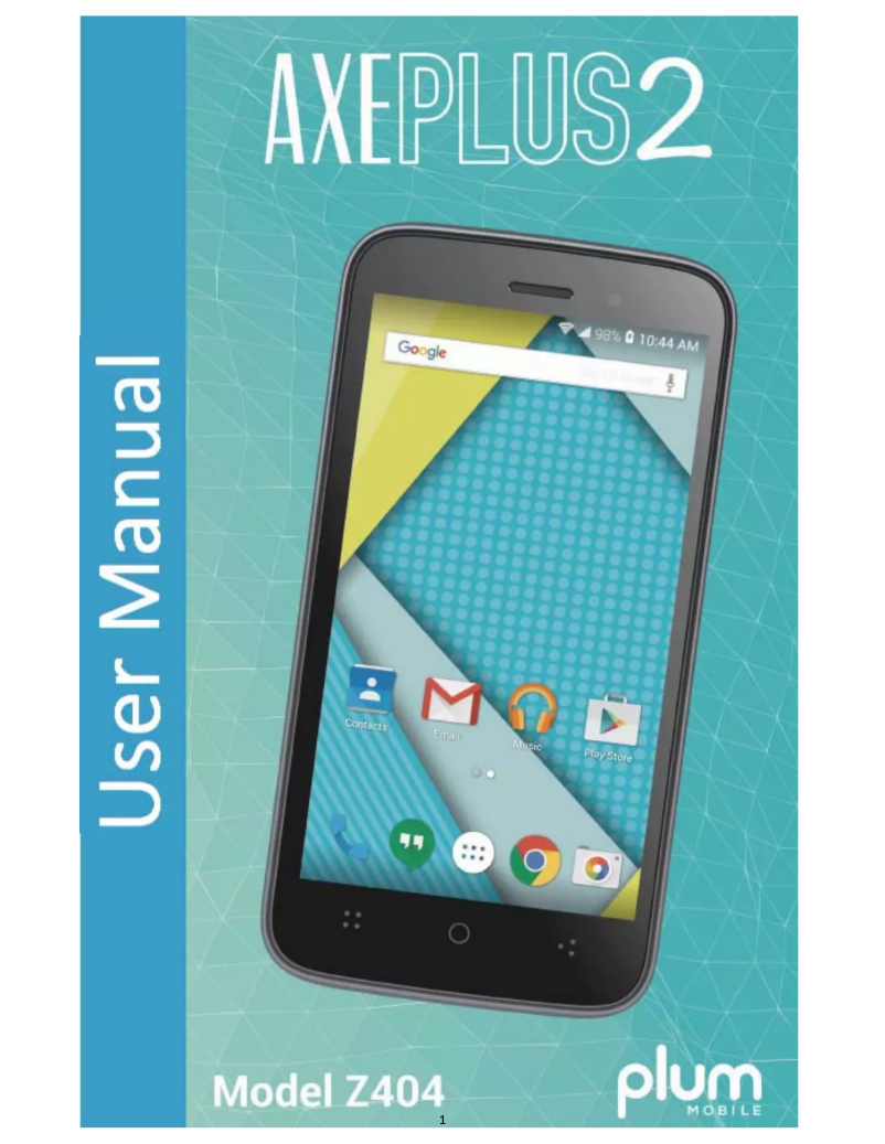 Page n°1 - Manuel utilisateur Plum Z404