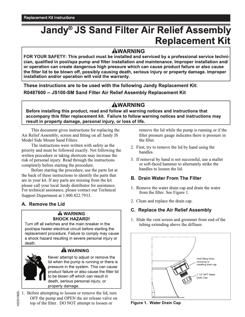 Page 1 de la notice Instructions / montage JANDY JS100-SM