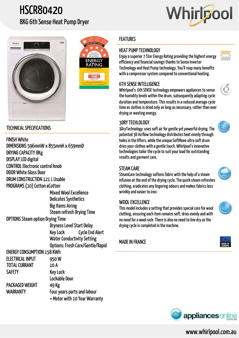 Image de la première page du manuel de l'appareil HSCR 80420