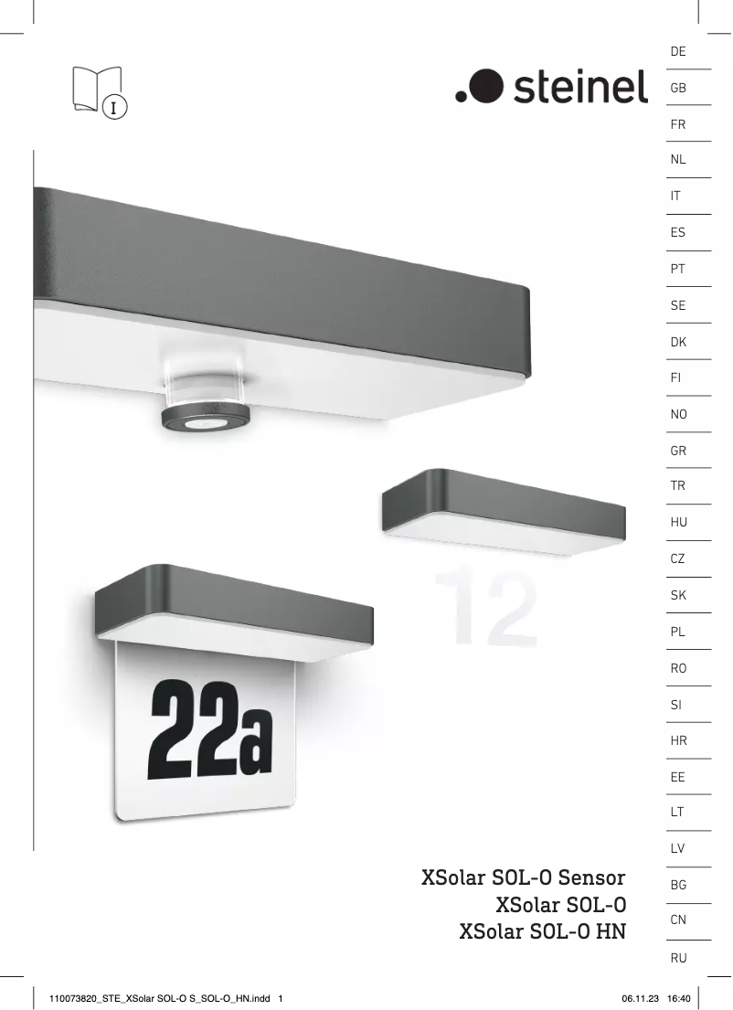 Page 1 de la notice Manuel utilisateur Steinel My XSolar SOL