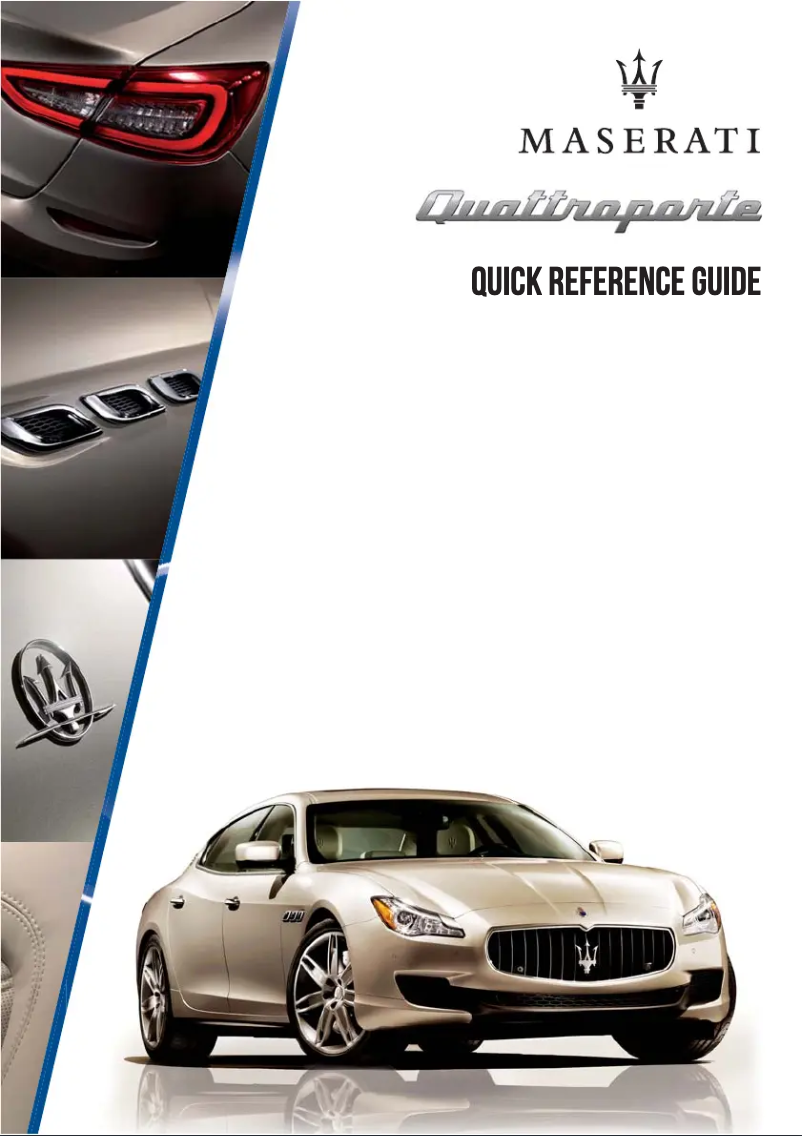 Page n°1 - Manuel utilisateur Maserati Quattroporte (2016)