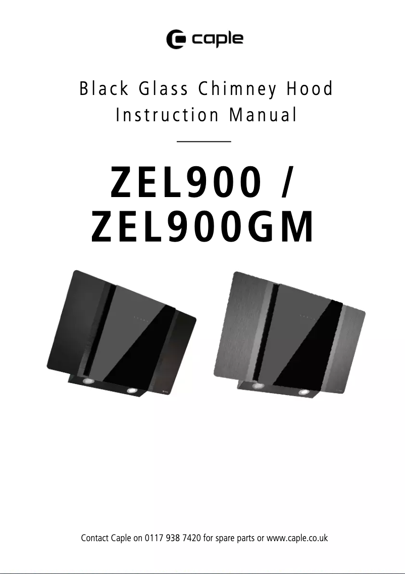 Page 1 de la notice Manuel utilisateur Caple ZEL900GM