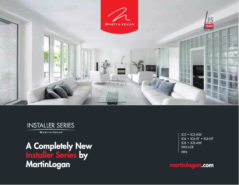 Page 1 de la notice Brochure Martin Logan IC6-HT