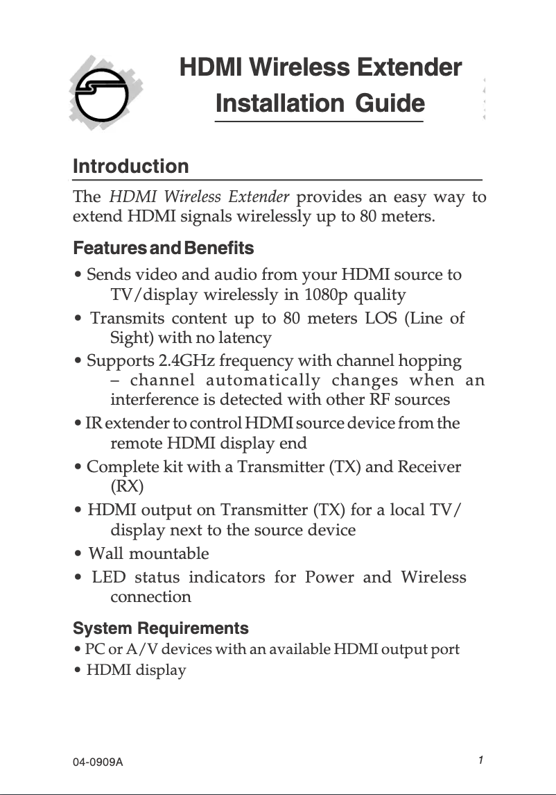 Page 1 de la notice Manuel utilisateur Siig CE-H21U11-S1