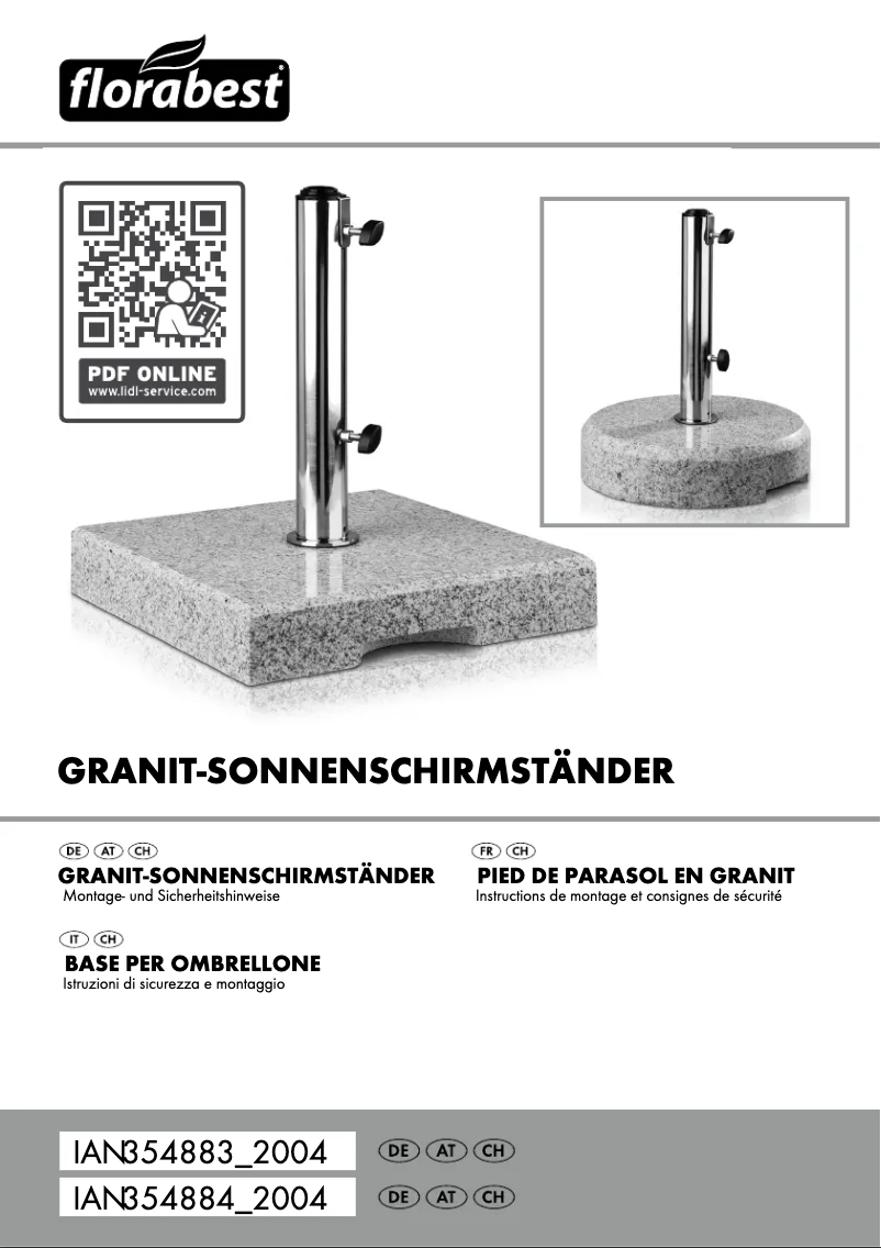 Page 1 de la notice Manuel utilisateur Florabest IAN 354884