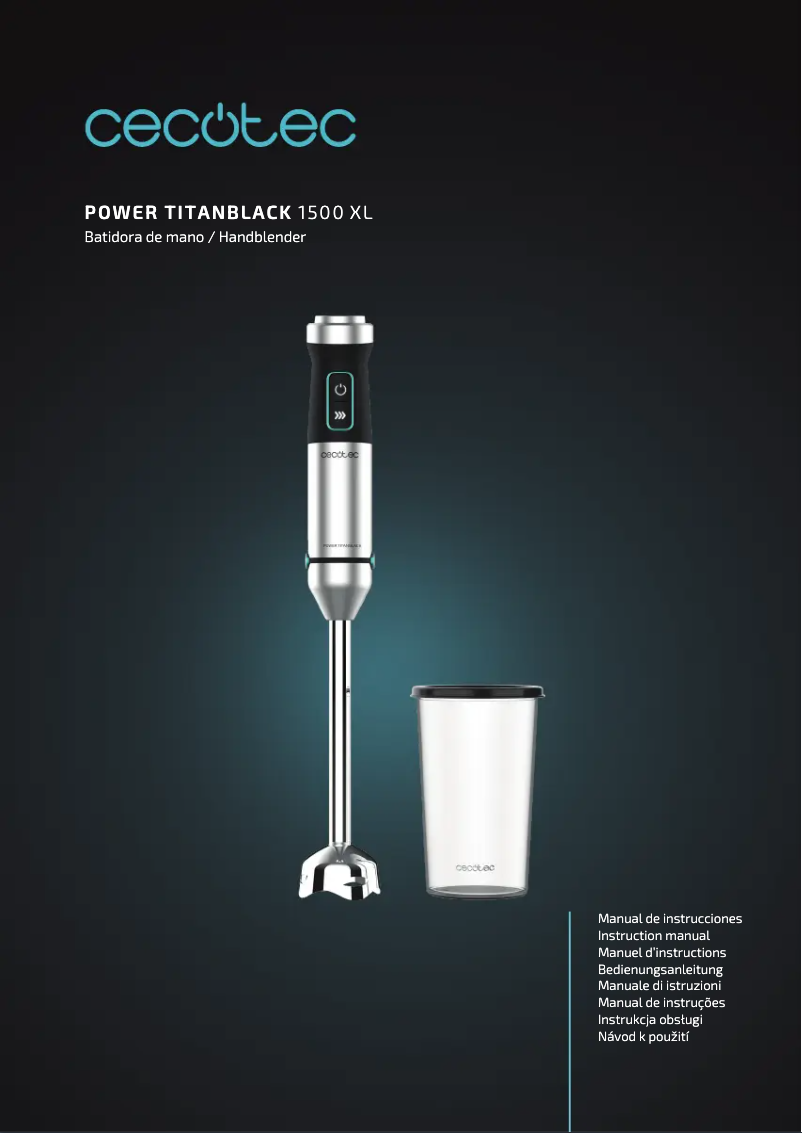 Page 1 de la notice Manuel utilisateur Cecotec Power Titan 1500 XL