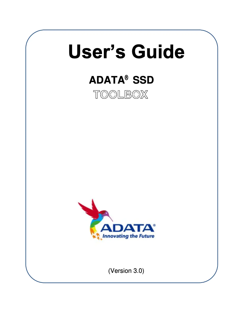 Page n°1 - Manuel utilisateur ADATA Ultimate SU760